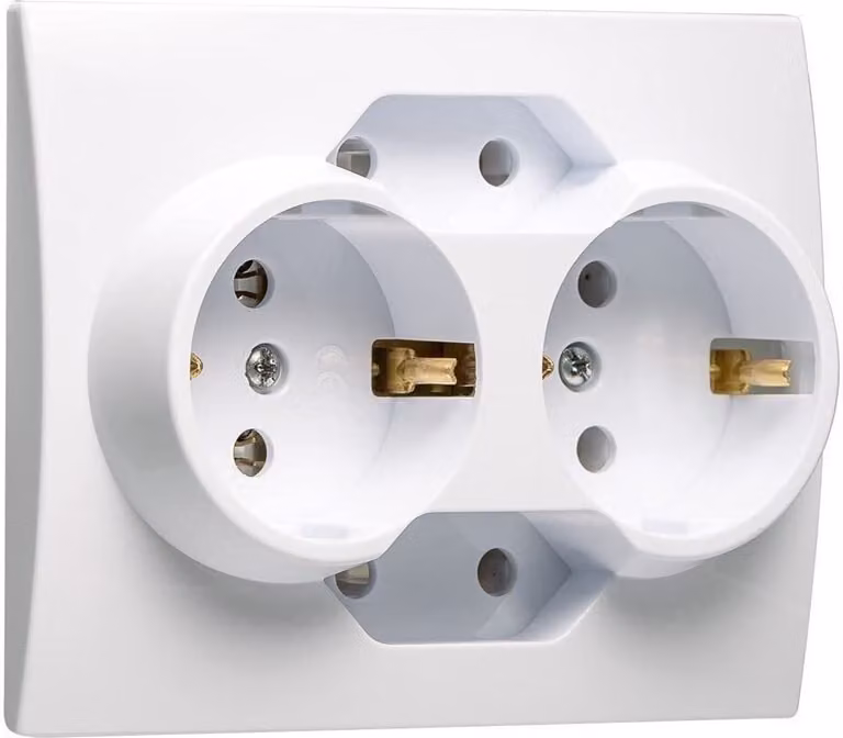 presa da incasso a 4 vie КАРЕ Bianco 250V AC 16A