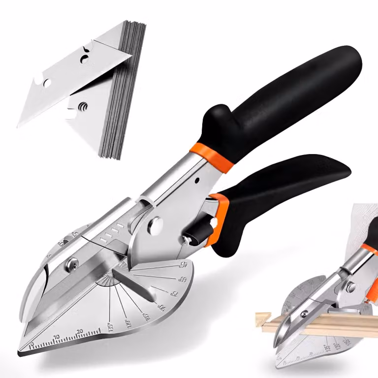 Omgoods - Forbici angolari con 10 lame di ricambio - Forbici angolari multifunzione