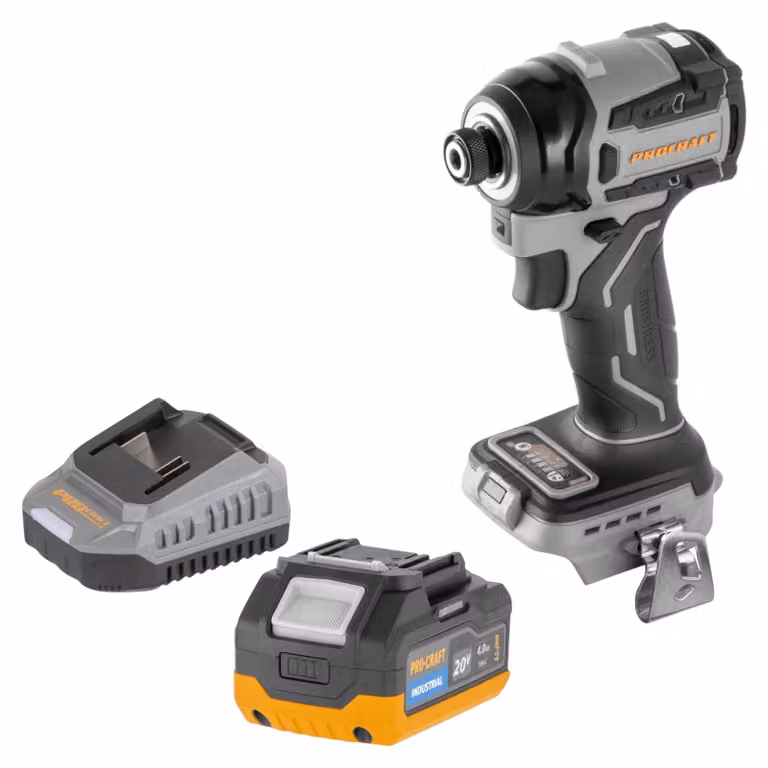 Procraft ID20Abb Avvitatore a impatto a batteria 20 V 180 Nm 1/4" Solo - senza batteria, senza caricabatteria