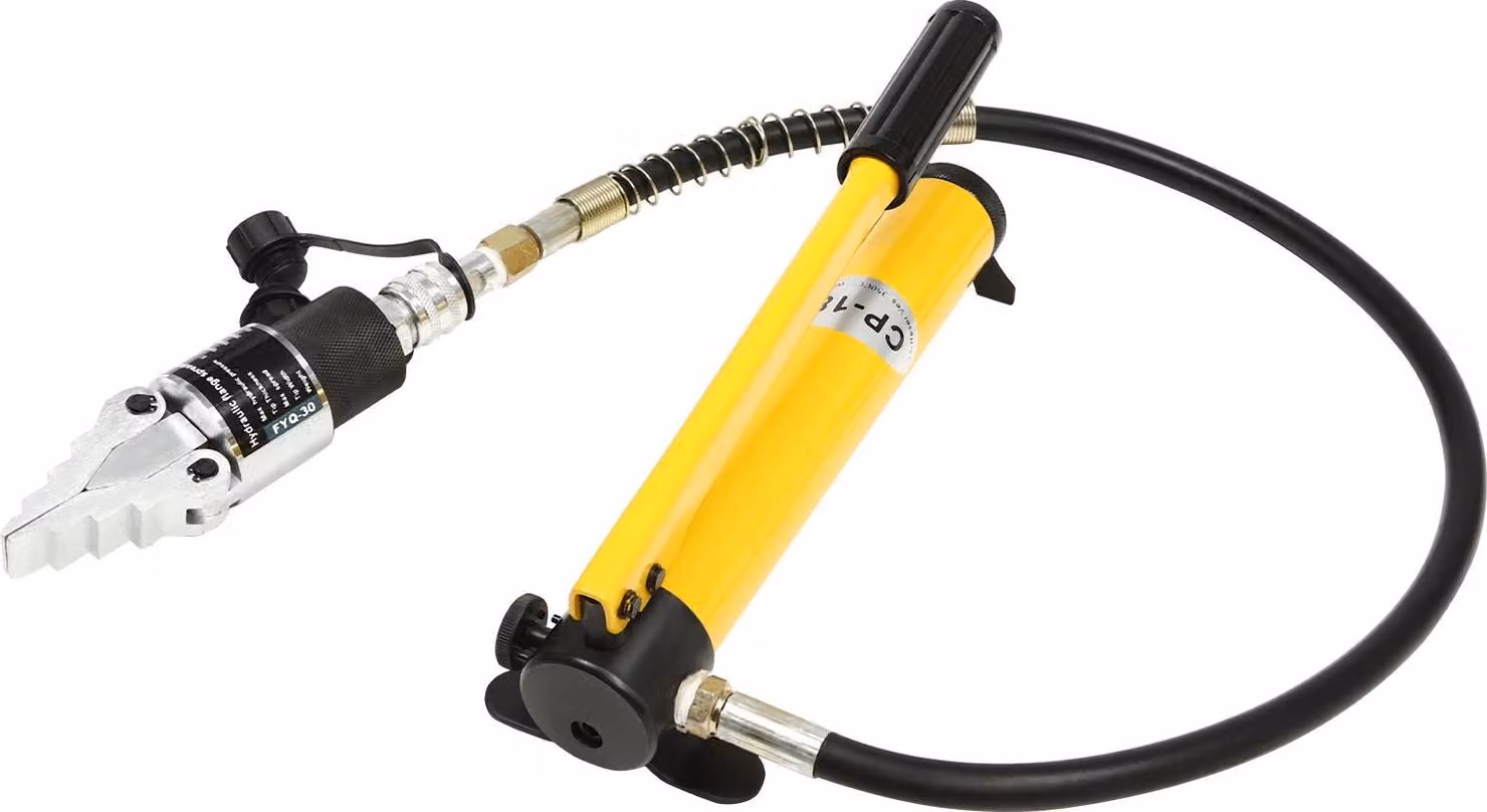 Spalancatore idraulico per flange - FYQ-30 - Forza 8 t - Pompa idraulica manuale - Corsa di espansione 30 mm - Giallo