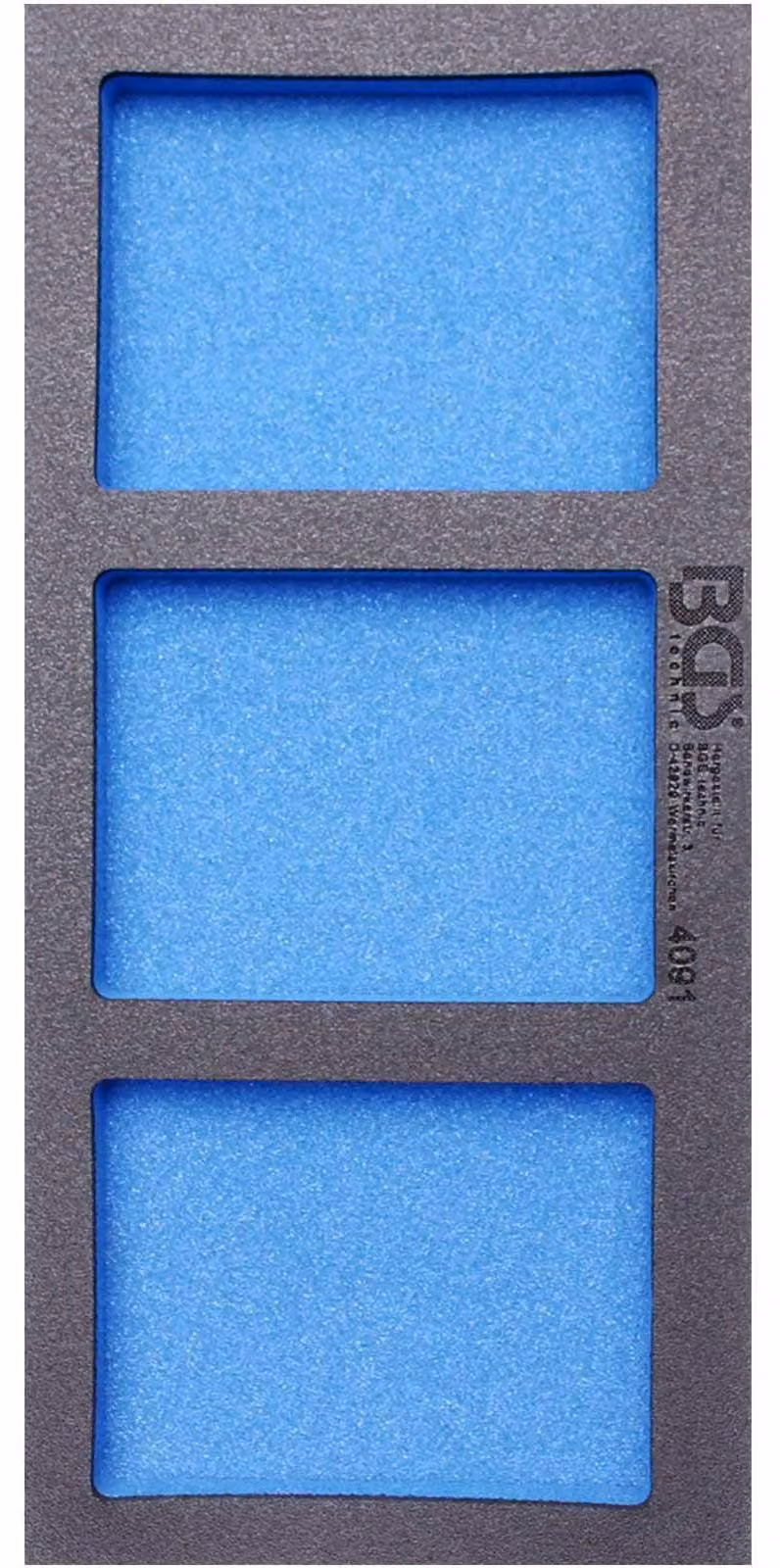 BGS Carrello da officina 1/3, vuoto: 3 scomparti 408 x 189 x 32 mm - 4091