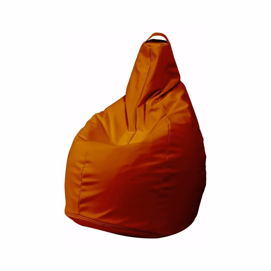 Pouf Aunter Talamo Italia, Poltrona sacco multiuso e poggiapiedi, Arancione, L 90 x P 90 x H 120 cm – 2