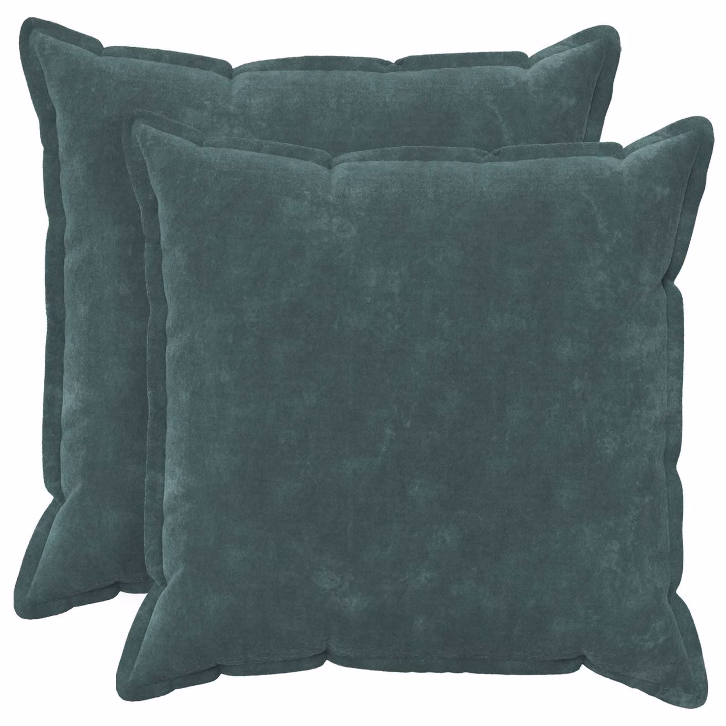vidaXL Federa 2 pcs HOUTEN Blu mare 65 x 65 cm Fleece in microfibra