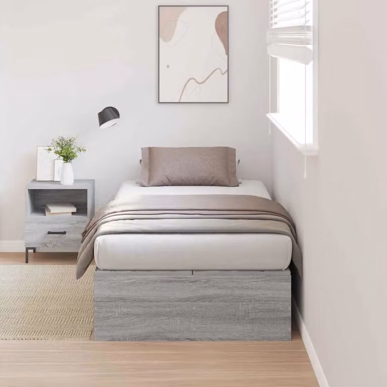 vidaXL Struttura letto con contenitore moderno Grigio, L 80 cm x P 200 cm