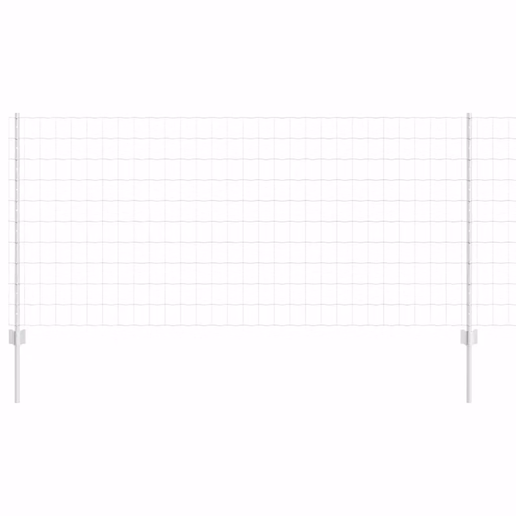 Recinzione Euro vidaXL in acciaio zincato argento con palo rotondo da interramento L/P/H: 25 x 100 x 100 cm – 2