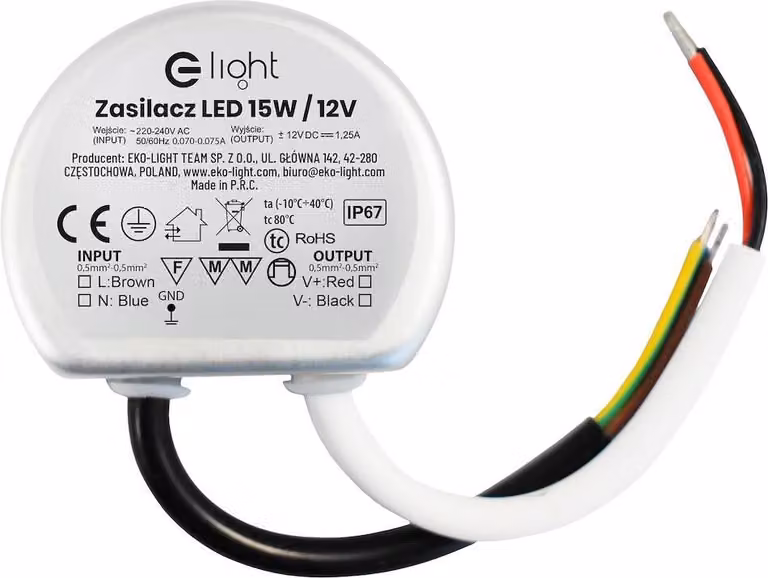 Alimentatore per LED 15W 12V Eko-Light Milagro EKZAS0235