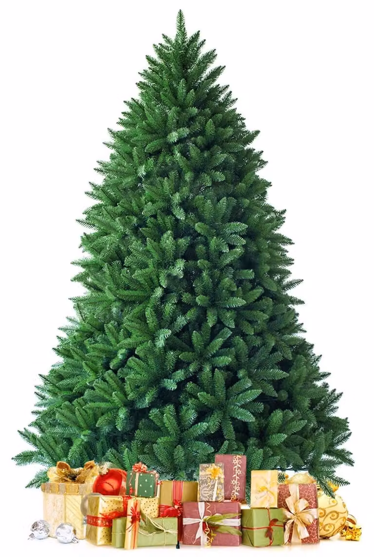 Omgoods - Albero di Natale artificiale con sistema pieghevole e aghi in PVC, altezza 180 cm