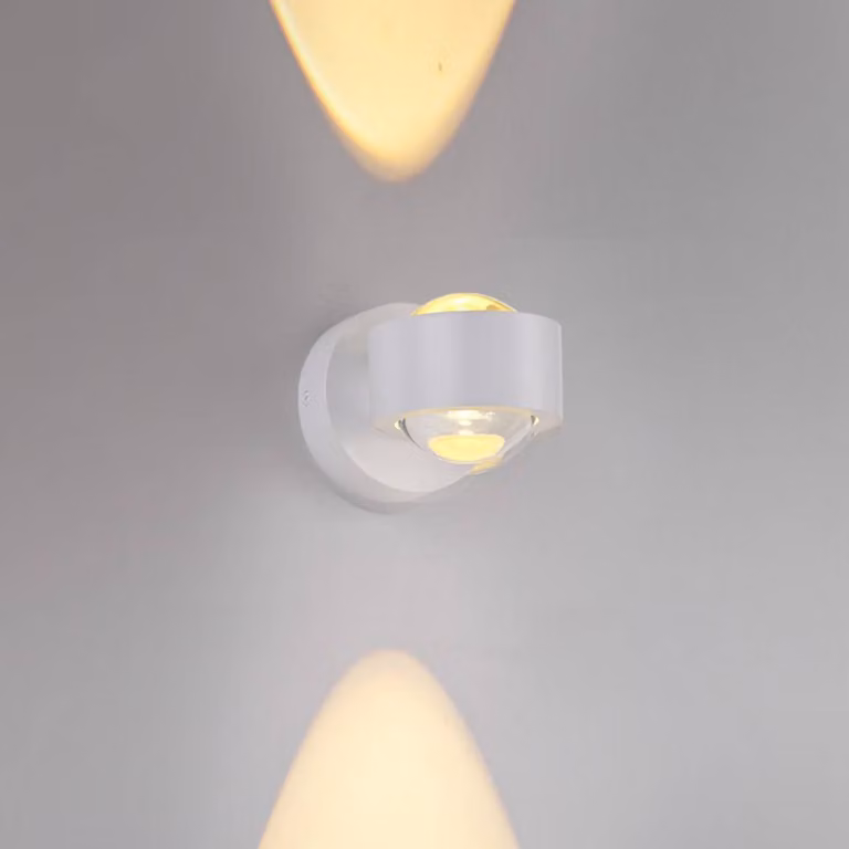 JUST LIGHT. GmbH Applique da parete a LED Chia, dimmerabile, Bianco / Opale, Soggiorno / Sala da pranzo, Metallo, Moderno, Applique a LED