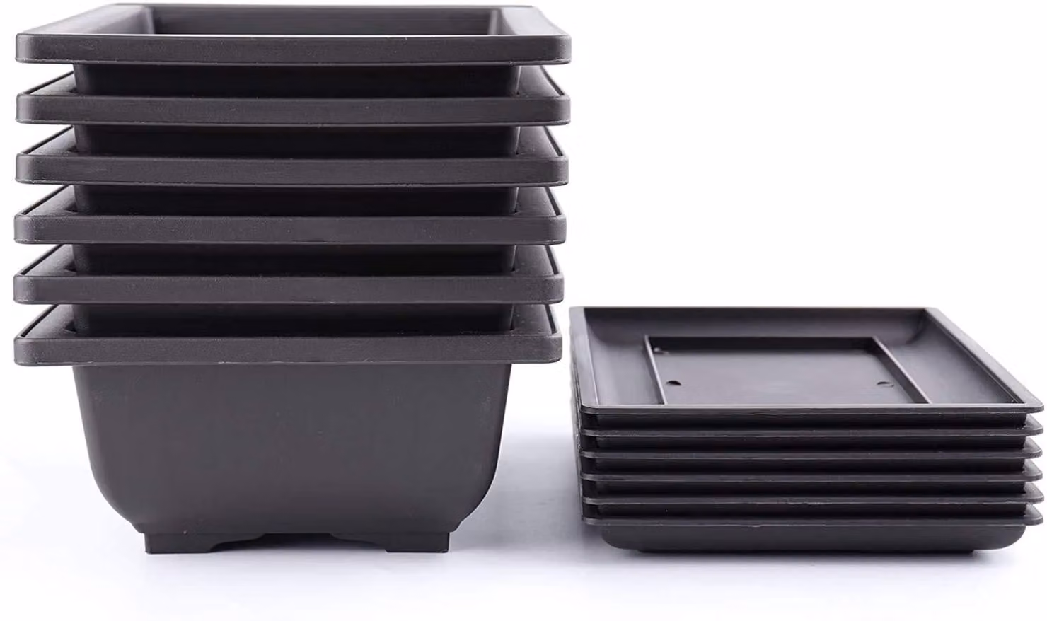 Solidchoice - Set di 6 vasi per bonsai con vaschetta profonda e griglia