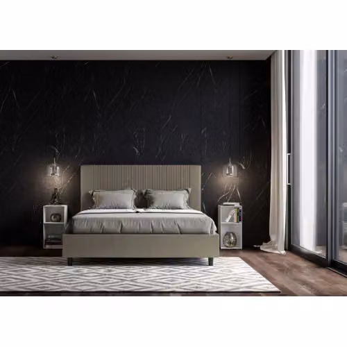 Letto Goya matrimoniale imbottito con contenitore Itamoby