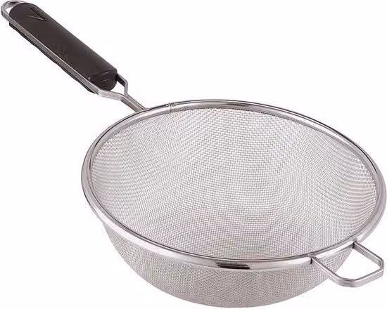 Setaccio rotondo Paderno in acciaio inossidabile con maniglia e maglia fine, diametro: 26 cm