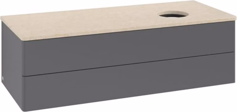 V&B Mobiletto senza struttura frontale, con illuminazione Antao 120x36x50cm, WBP botti., Anthrac. m Lac