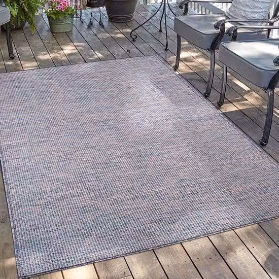 Tappeto da balcone - Tappeto da terrazza resistente alle intemperie - 140 x 200 cm - Motivo blu e rosa