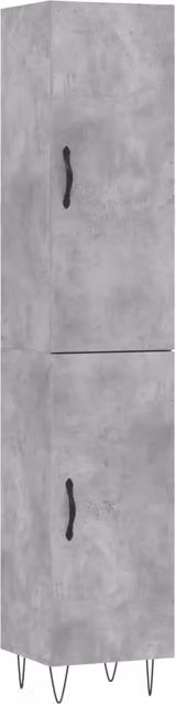 Buffet credenza cassettiera mobiletto mobile contenitore organizer cucina soggiorno salotto alto 34,5 x 34 x 180 cm legno ingegnerizzato grigio 02_0034330