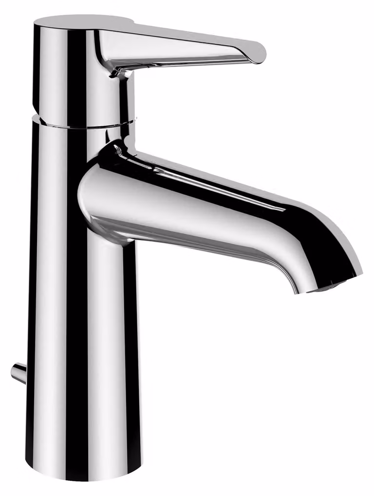 LAUFEN PURE Mitigeur monocommandé pour lavabo, Eco+, bec fixe, saillie 110 mm, avec vidage, chromé, HF901701100000, HF901701100000