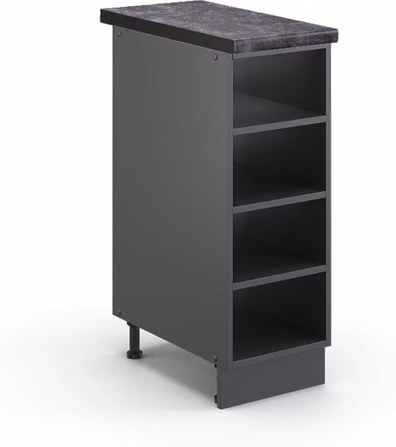 Scaffale da cucina Fame-Line Vicco Antracite L: 30 cm, H: 82 cm, P: 60 cm – 1