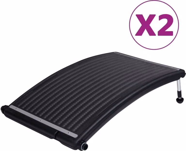 Pannelli Solari Termici Curvi per Piscina 2 pz 110x65 cm