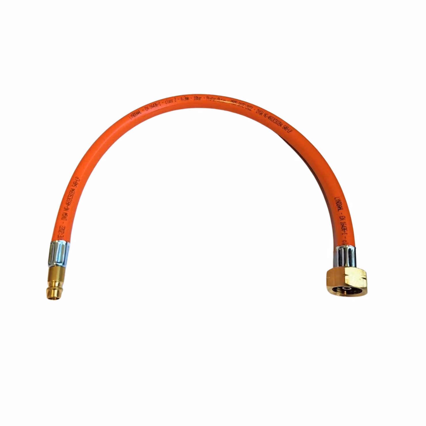 Zatechs tubo gas propano butano 1m 20 bar Ø6,3mm DN 7,2 Tipo 26 - 21,8" pollici connettore rapido sinistro LKS tubo gas per il collegamento della bombola del gas