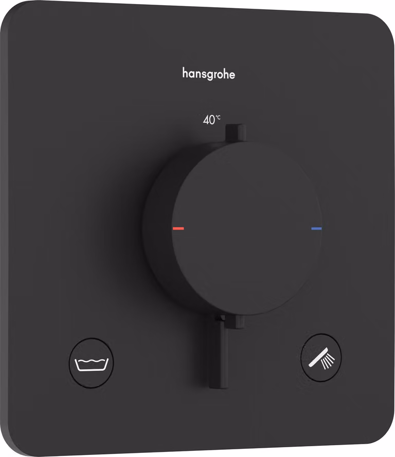 hansgrohe Ecostat Comfort Q Thermostat encastré pour 2 consommateurs avec combinaison de sécurité intégrée, 33717670, 33717670