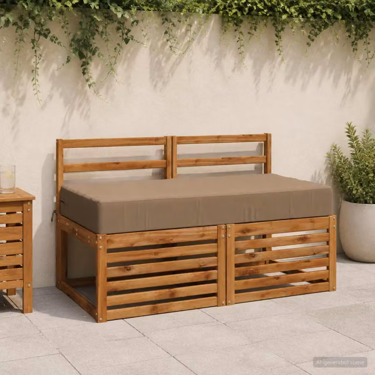 Cuscino per la seduta vidaXL SOEST in poliestere con rivestimento lavabile e resistente ai raggi UV, Beige