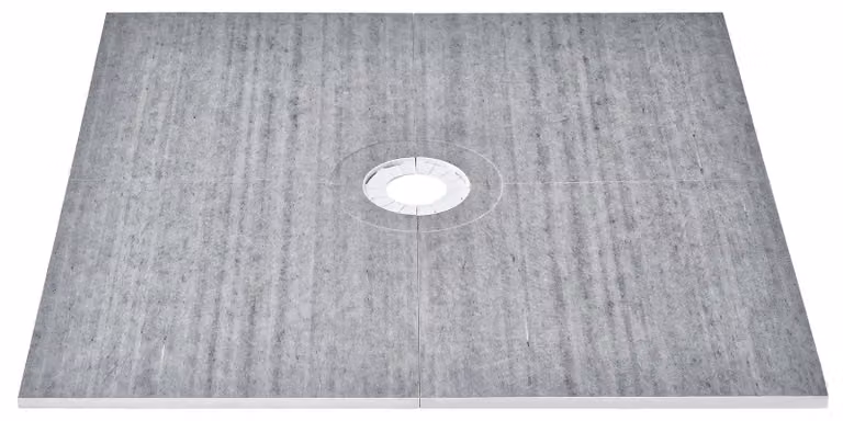 Kit per pannello doccia da 1828x1828 mm, con scarico centrale, in EPS, impermeabile