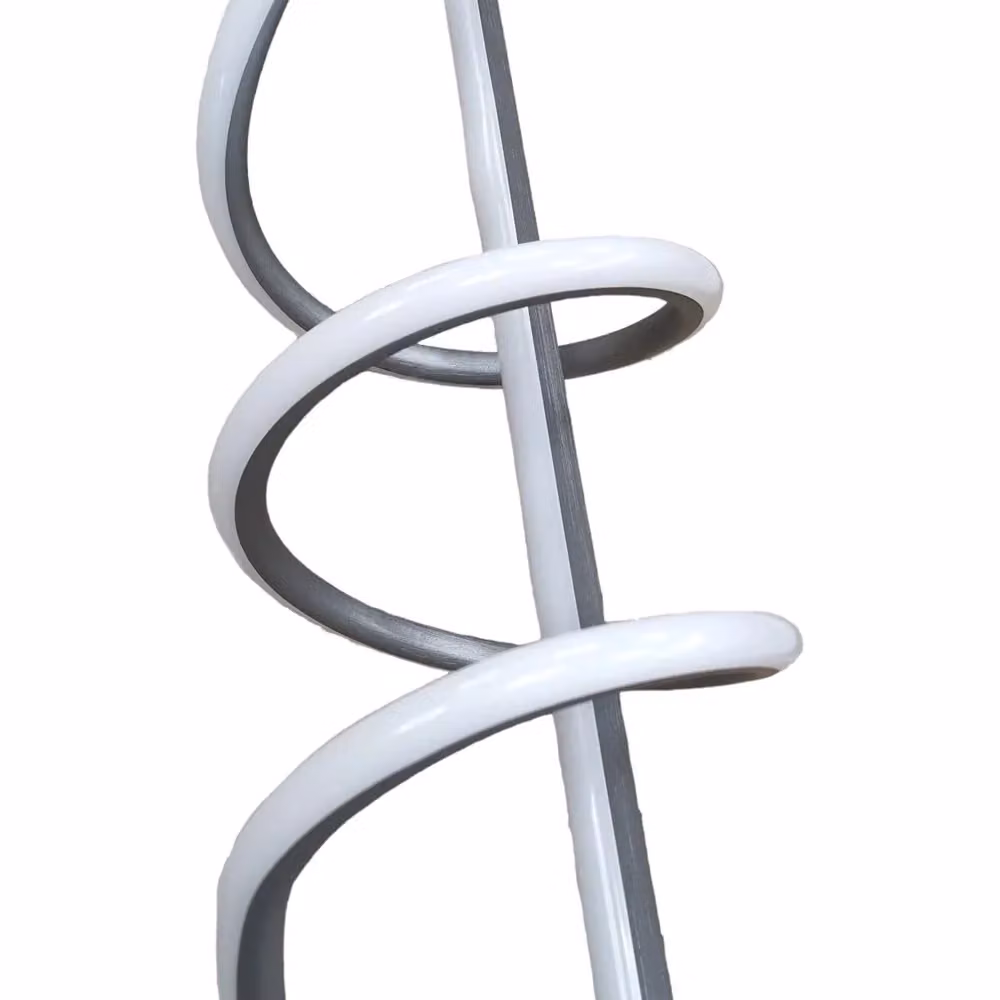 Lampadario Sospeso LED Trade Shop Argento con Design a Spirale Ondulata e Luce Regolabile 3000K-6500K 65W – 2