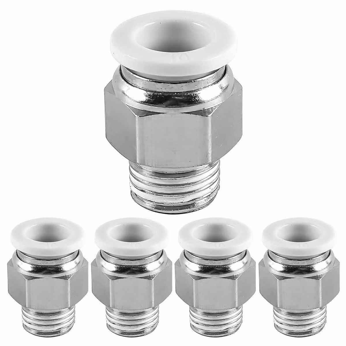 Connettori a vite a innesto PC10-02, confezione da 5 pezzi, in ottone, per cavi da 10 mm