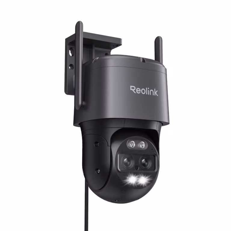 Reolink Trackmix WiFi, sorveglianza esterna a doppia lente 4K 8MP, Wi-Fi 6 Dual-Band 2,4/5 GHz, tracciamento automatico dello zoom, Pan&Tilt, zoom 6X, visione notturna, grigio