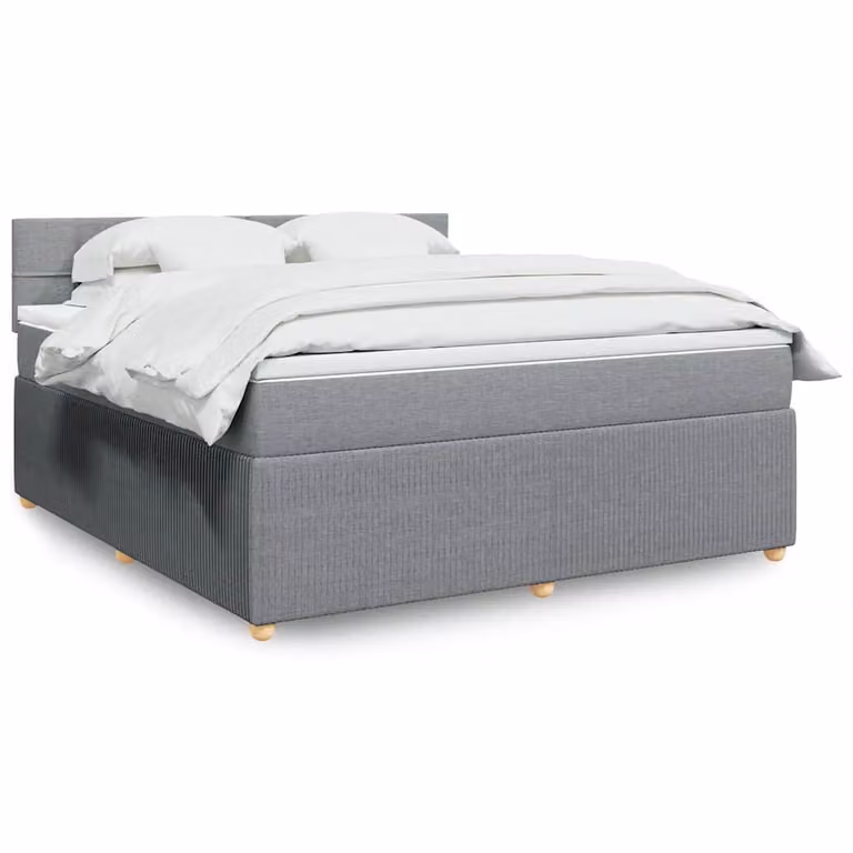 vidaXL Giroletto Ibrido con Materasso a Molle Insacchettate Grigio e Bianco 180x200 cm