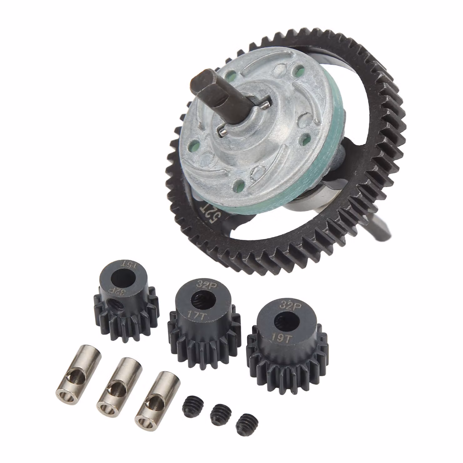 Gruppo ingranaggi differenziale RC, pignoni differenziale RC, ingranaggio differenziale RC, kit ingranaggi differenziale RC, kit assemblaggio differenziale RC, differenziale RC 52T