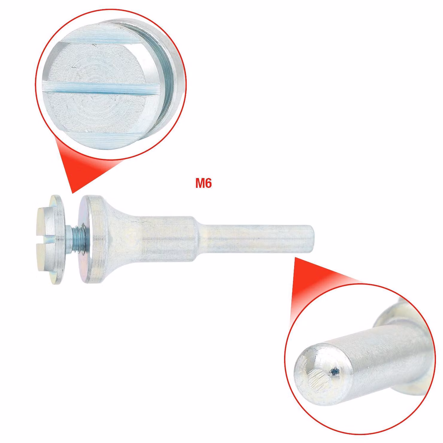 KS TOOLS Mandrino M6 per disco da taglio sottile ad alte prestazioni - 515.3017