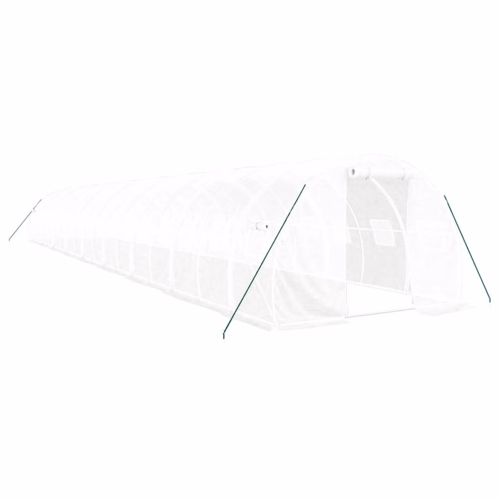 Serra con Telaio in Acciaio Bianco 54 m² 18x3x2 m