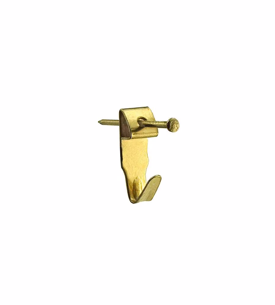 Ganci  per fissaggio quadri Num. 0 - 6 x 17 mm. con chiodini 10 pz.