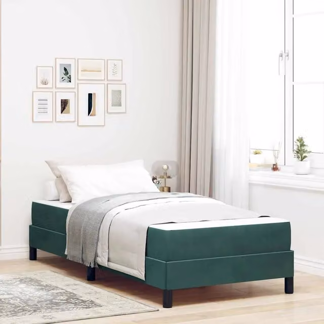 Letto con materasso a molle a tasche vidaXL Verde, L 90 x P 200 cm – 1