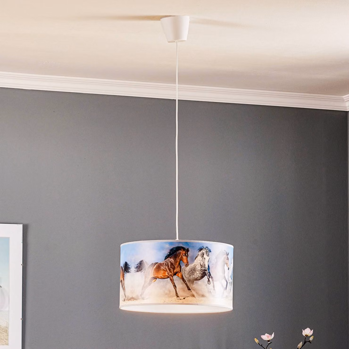 Lampada a sospensione Horses Duolla, dimmerabile, Multicolore, Soggiorno / Sala da pranzo, Plastica, Moderno, Lampada a sospensione