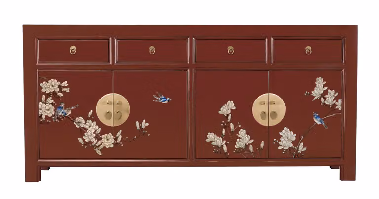 Fine Asianliving Cassettiera cinese Credenza cinese Armadietti cinesi Mobile cinese Mobile orientale asiatico 180x85x40