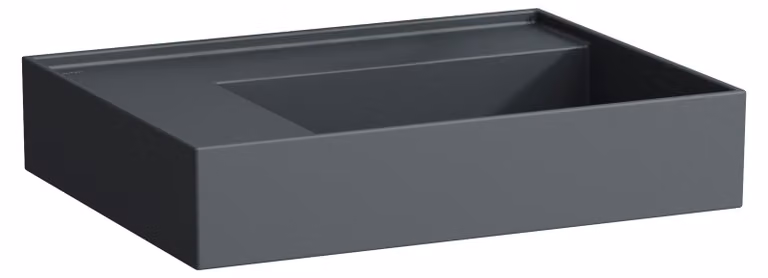 LAUFEN Kartell lavabo à poser, tablette à gauche, sans trou pour robinet, sans trop-plein, 600x460mm, H8183357581121, H8183357581121