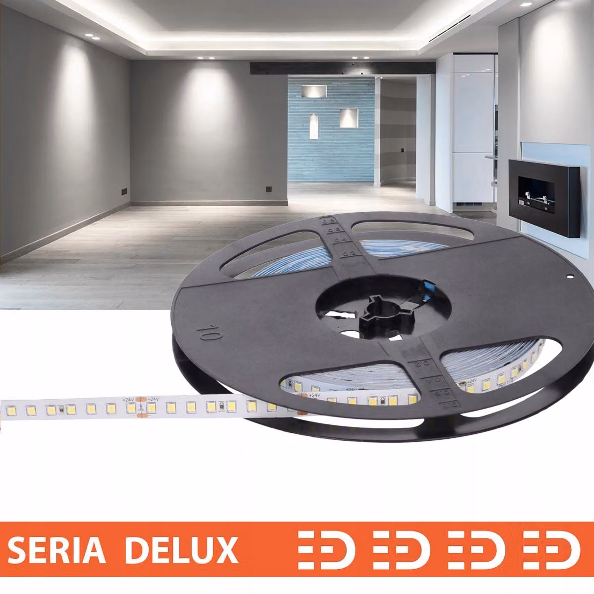 Striscia LED Prescot, 24V, bianco freddo, alta luminosità, 10 metri