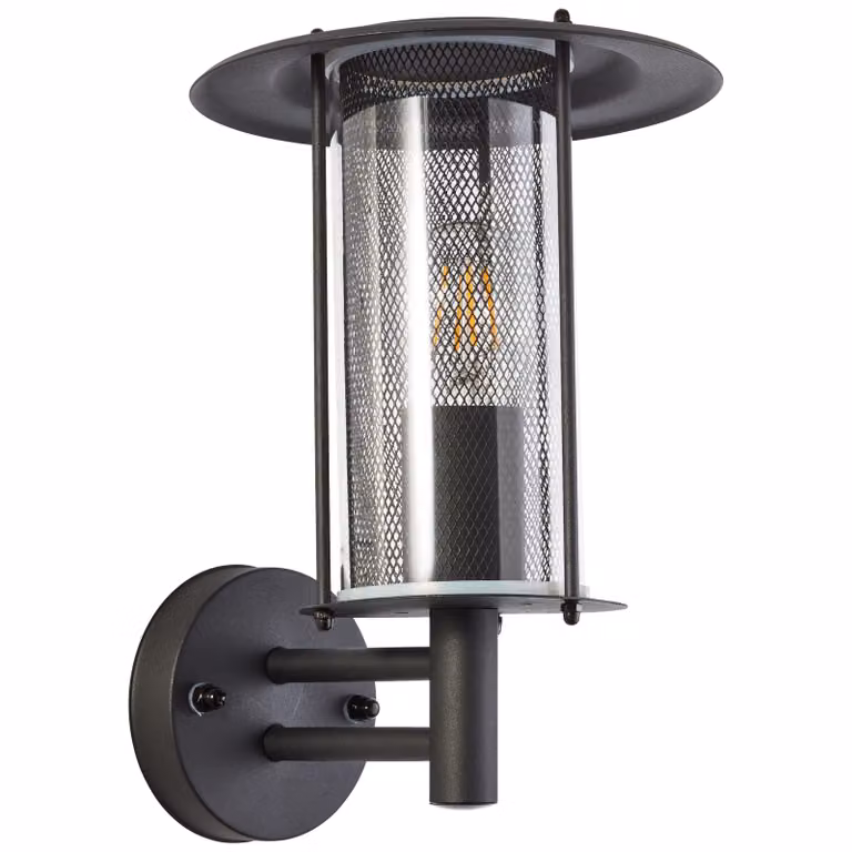 BRILLIANT lampada da parete esterna nera DETROIT | lampada da parete esterna verticale IP44 | 1x attacco E27 max. 20W | metallo/plastica