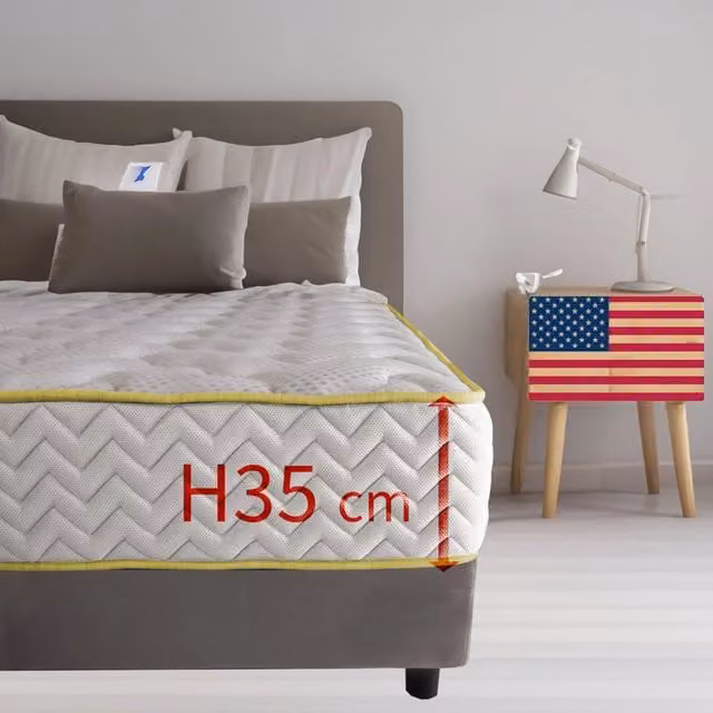 Materasso Singolo Comfy Line in Memory Foam Viscoelastico Bianco, Altezza: 35 cm, L/P/H: 190 x 80 x 35 cm – 1