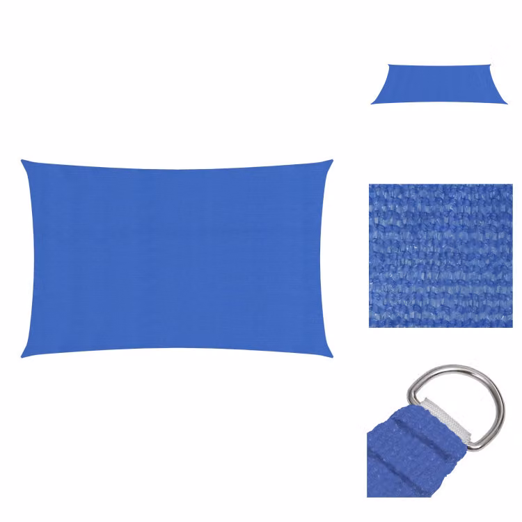 vidaXL Telo ombreggiante, 160 g/m², blu, 2x5 m, HDPE - Ombrelloni e protezioni solari
