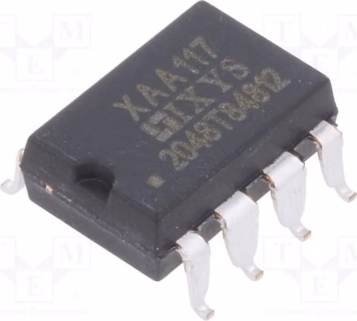 1 relè: semiconduttore, massima tensione 60 VAC, modello XAA117S. Relè monofase, corrente di contatto massima 150 mA, corrente di pilotaggio 50 mA