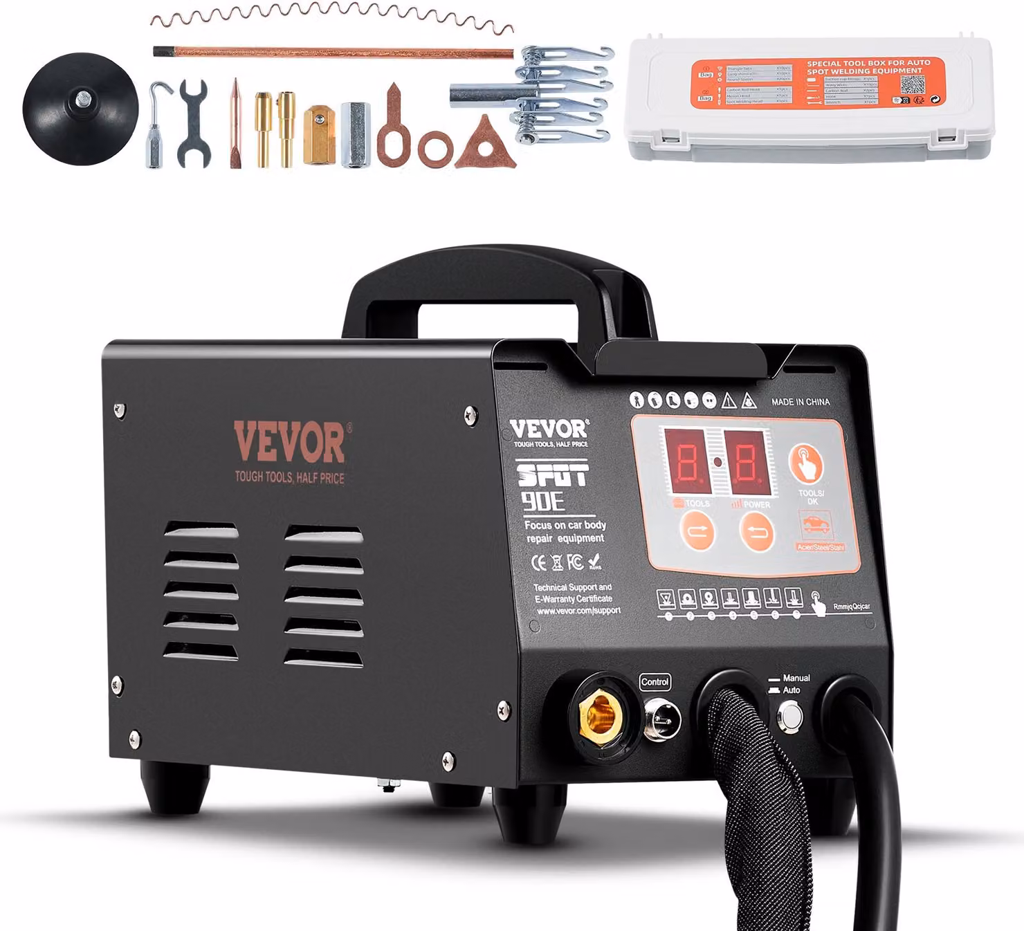 Spotter per ammaccature 3kW Saldatore a punti Kit per la riparazione delle ammaccature 2 pistole di saldatura