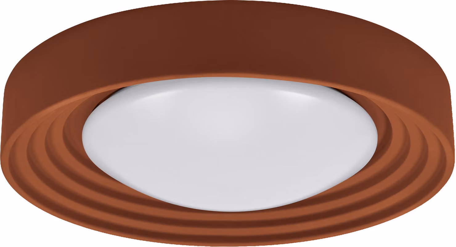 LEDVANCE ORBIS Concrete, plafoniera in cemento marrone con LED, 24,5W, 1800lm, 3000K bianco caldo amichevole, dimmerabile in 3 fasi con un clic, diametro 500mm, protezione IP20, adatto per bagni