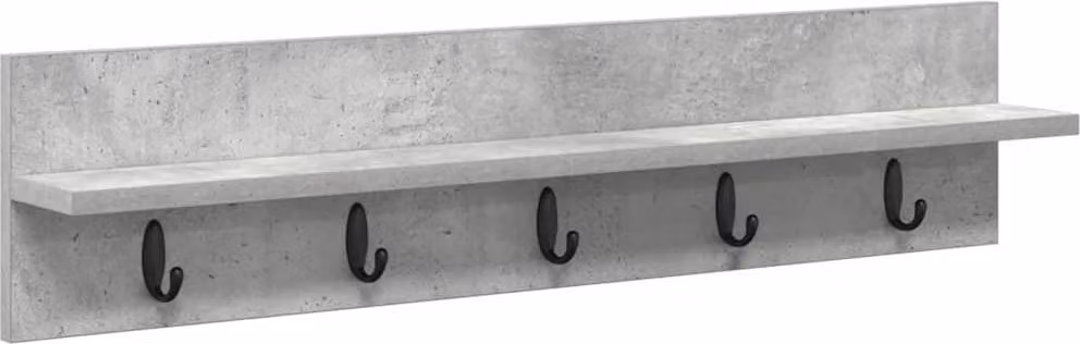 Appendiabiti a muro Grigio cemento 80 x 10,5 x 18 cm