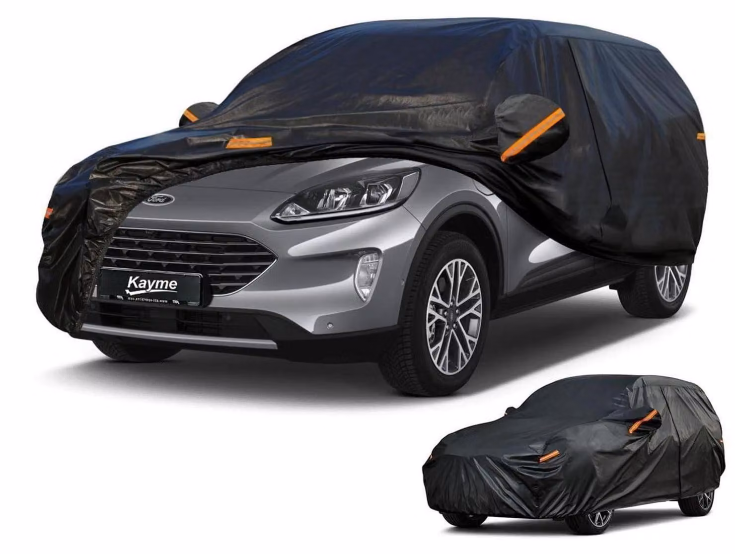 Copertura per auto impermeabile e traspirante, compatibile con Ford Kuga (2019-2025), con 7 strati, copertura completa, protezione dalla polvere, colore nero