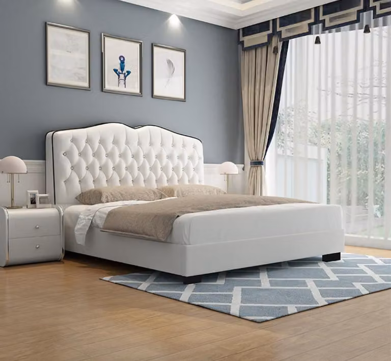 Chesterfield Bett Polsterbett Doppelbett Betten Designer Luxus Bett