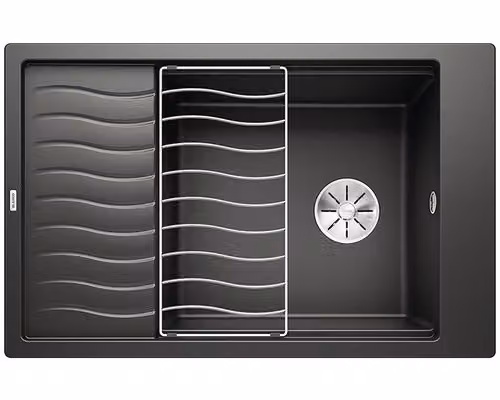 Lavello in granito Blanco ELON XL 6 S 500 x 650 mm nero
