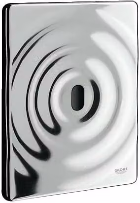 Placca Geberit Tectron Surf con comando ad incasso a infrarossi touchless in colore argento cromato