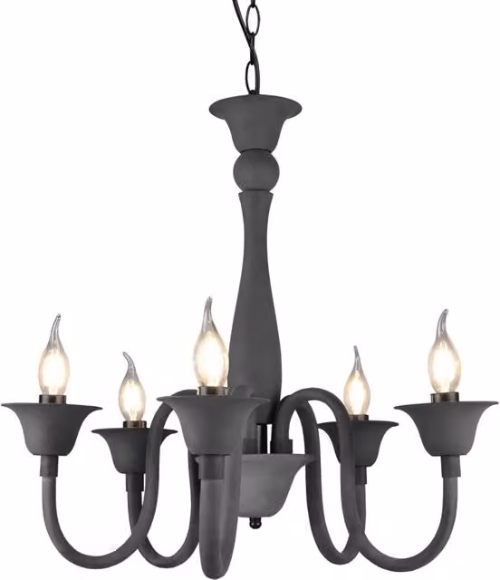 LÚZETE - LAMPADA DA SOFFITTO 5 LUCI ANTRACITE CAMILA